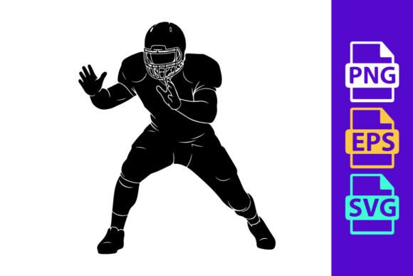 American Football Player in Action Weari: Dynamic Design for Impact