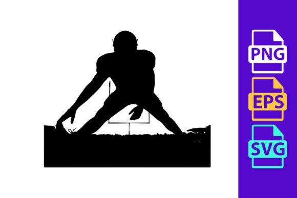 American Football Player Silhouette at S: Bold Vectors for Designers