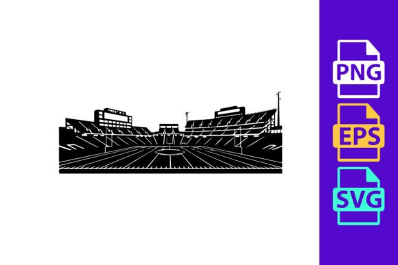 Black and White Illustration of an Empty: Scalable Football Clipart