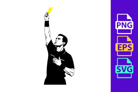 Capture Athletic Motion: The Black Shirt & Yellow Football Silhouette