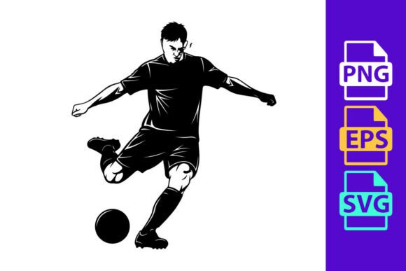 Capture Dynamic Energy with This Soccer Player Silhouette