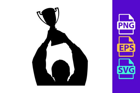 Celebrate Victory: The Trophy Silhouette in Motion