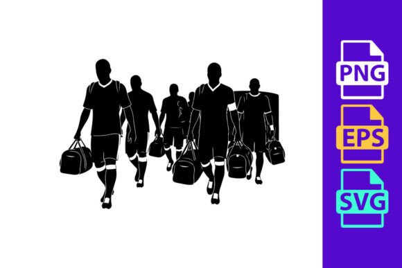 Dynamic Soccer Player Silhouettes for Your Designs