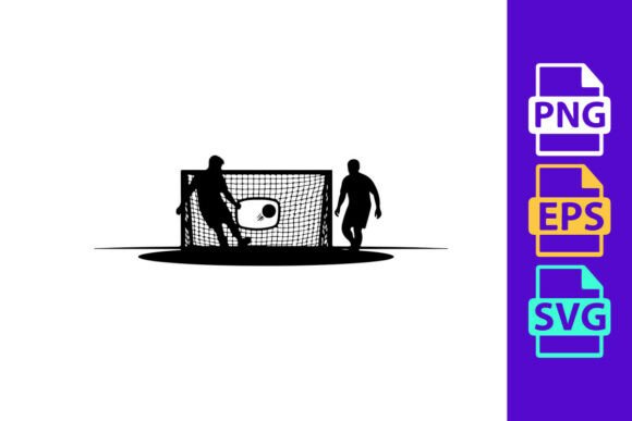 Dynamic Soccer Vector Art: Two Players in Motion