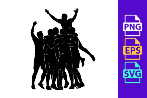 Dynamic Typography: The A Group of People Celebrating with One P Font