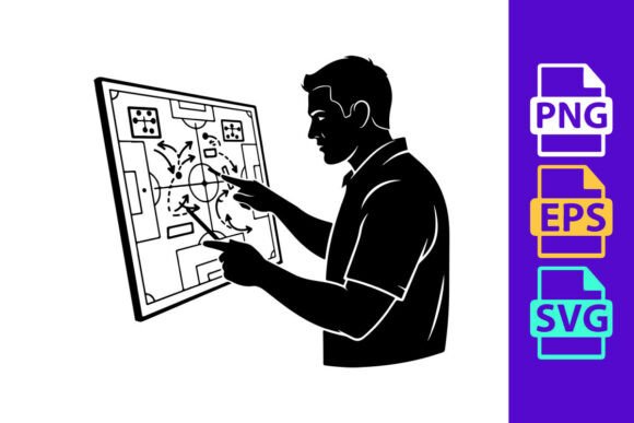 Man Studying a Complex Maze or Puzzle Di: A Font for Intriguing Brand Stories