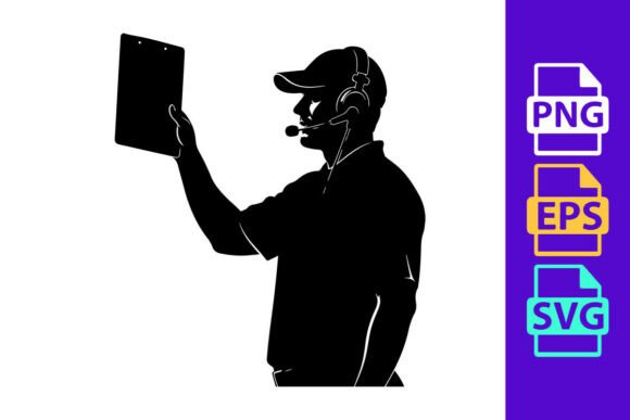 Silhouette of a Man in a Baseball Cap: Dynamic Design Assets