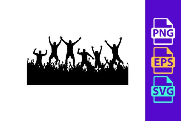 Silhouette of Joyful People Jumping: Capturing Dynamic Energy