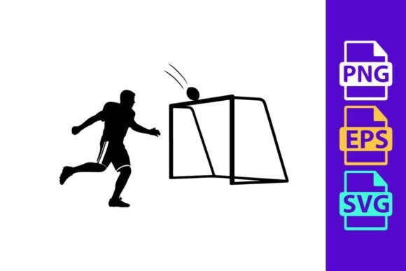 Soccer Player Kicking Ball into Goal: Dynamic Vector Design
